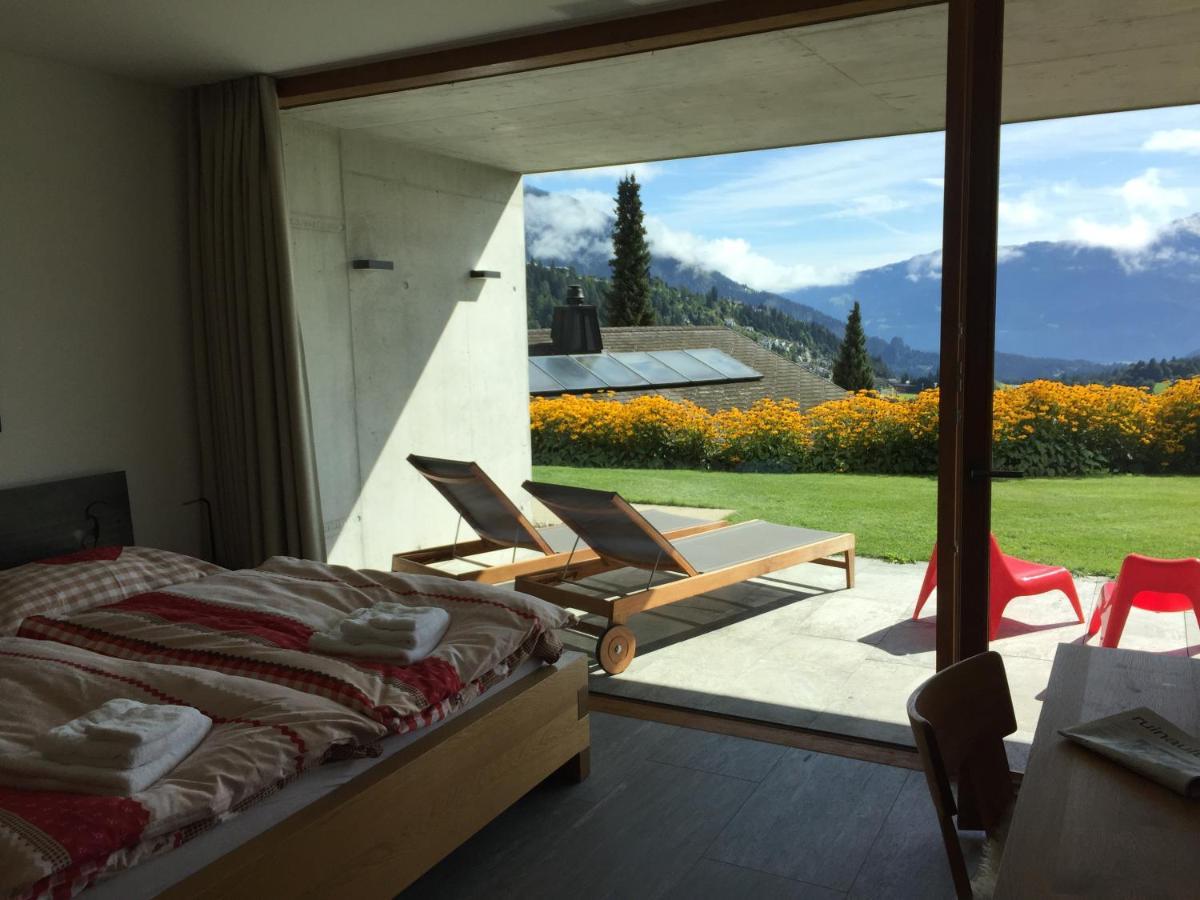 Casa Admisa, Spektakulaere Aussicht, Ski In And Out, Hochwertige Einrichtung, Valserstein Und Eiche Flims Luaran gambar