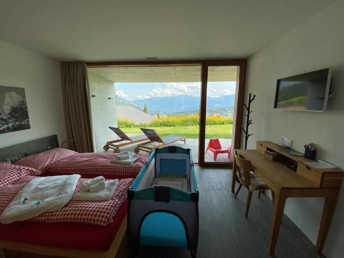 Casa Admisa, Spektakulaere Aussicht, Ski In And Out, Hochwertige Einrichtung, Valserstein Und Eiche Flims Luaran gambar
