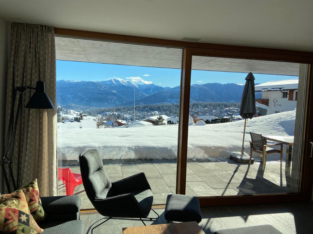 Casa Admisa, Spektakulaere Aussicht, Ski In And Out, Hochwertige Einrichtung, Valserstein Und Eiche Flims Luaran gambar