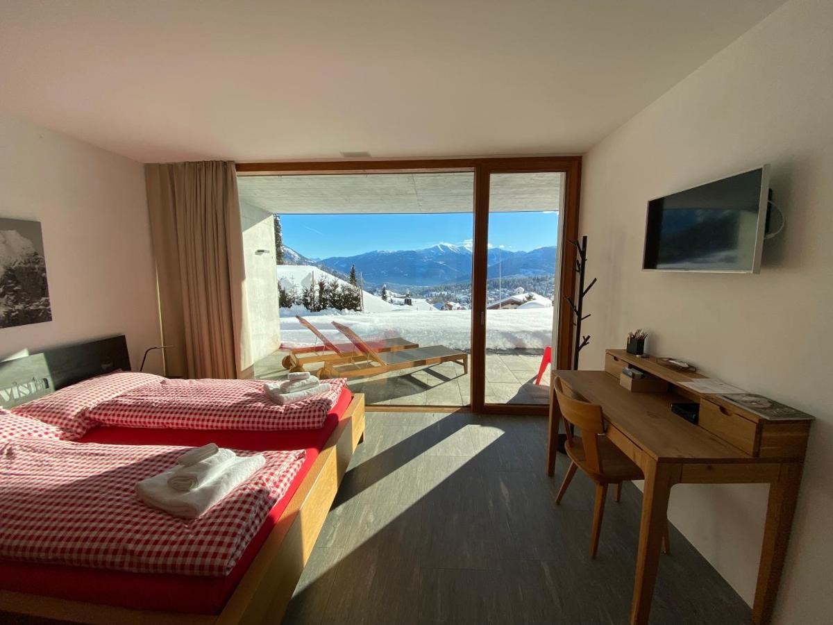 Casa Admisa, Spektakulaere Aussicht, Ski In And Out, Hochwertige Einrichtung, Valserstein Und Eiche Flims Luaran gambar