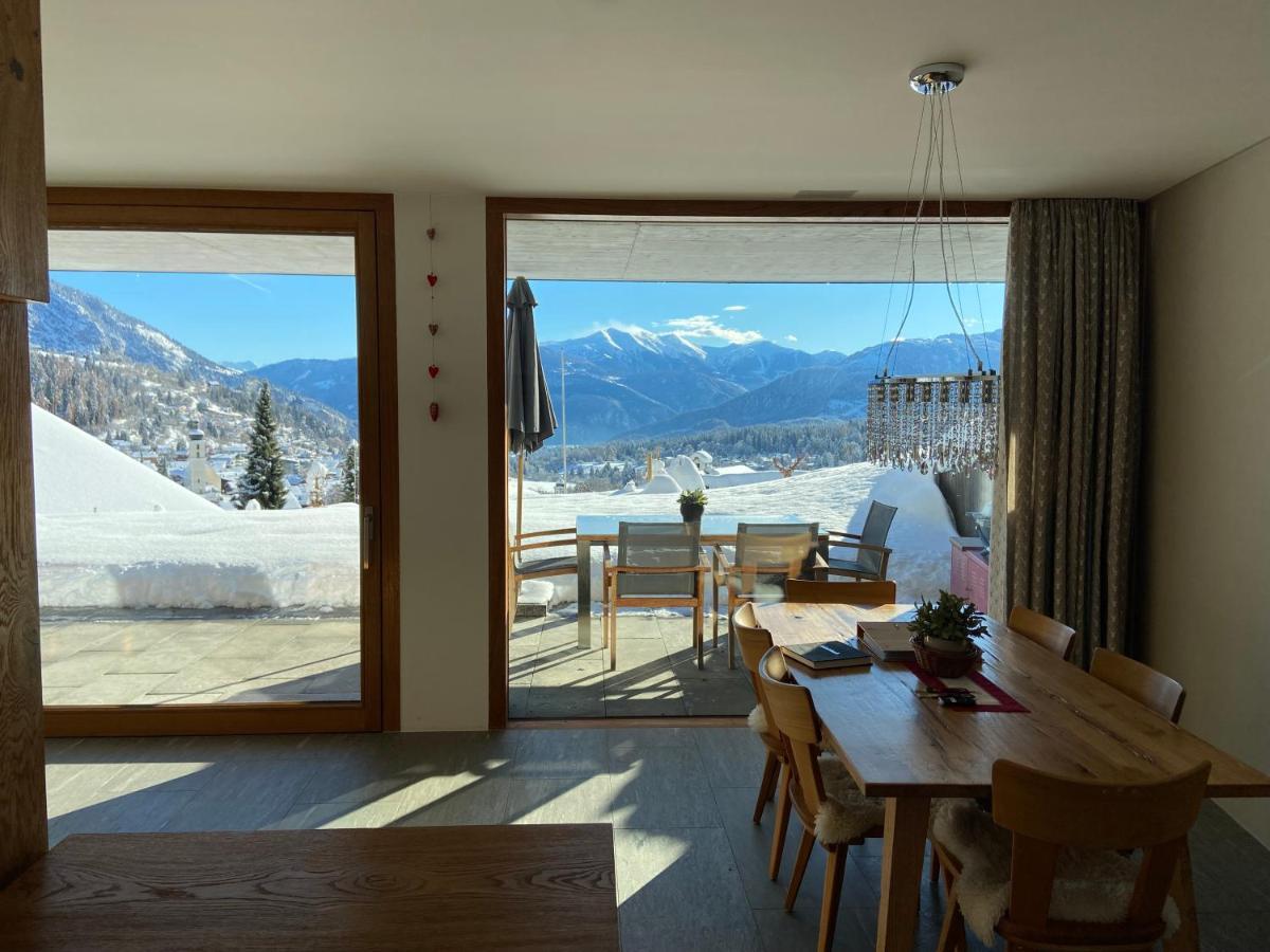 Casa Admisa, Spektakulaere Aussicht, Ski In And Out, Hochwertige Einrichtung, Valserstein Und Eiche Flims Luaran gambar