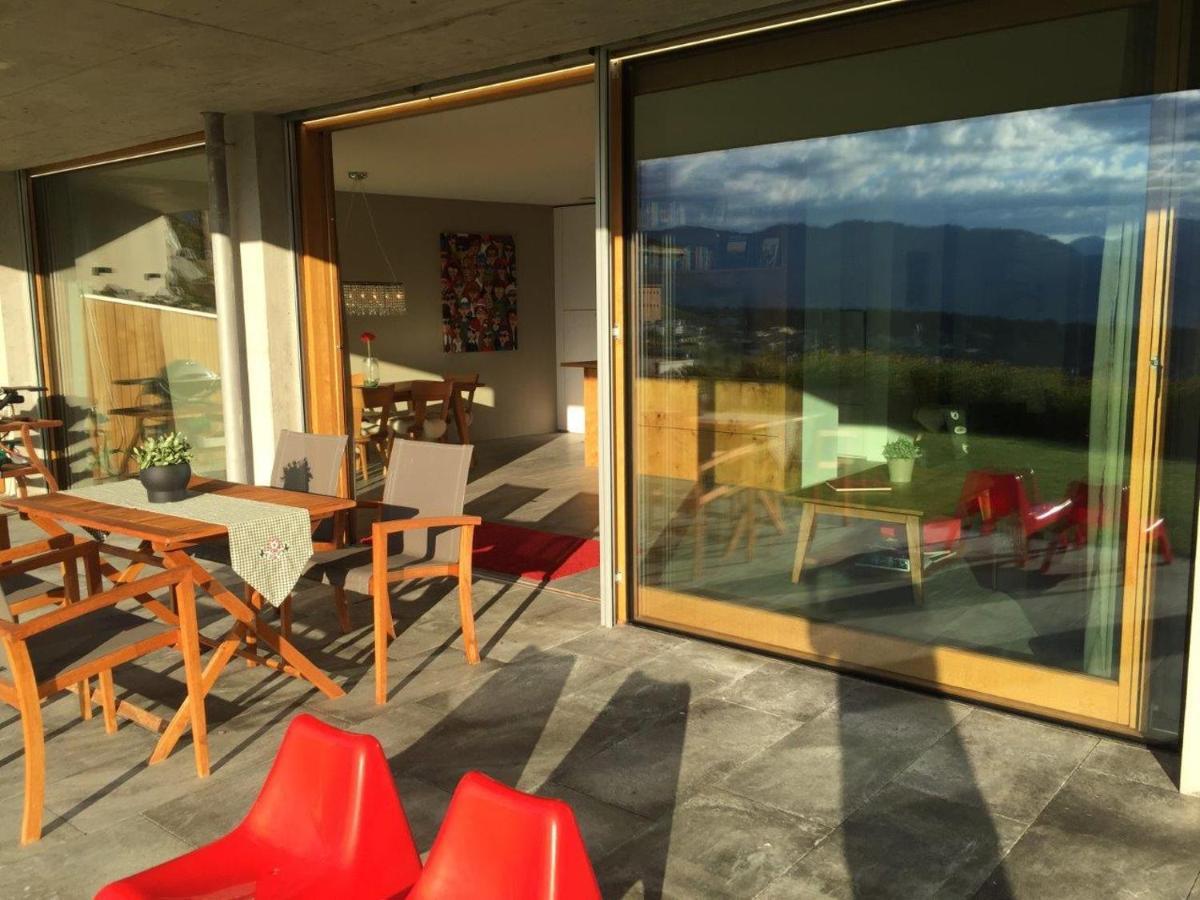 Casa Admisa, Spektakulaere Aussicht, Ski In And Out, Hochwertige Einrichtung, Valserstein Und Eiche Flims Luaran gambar